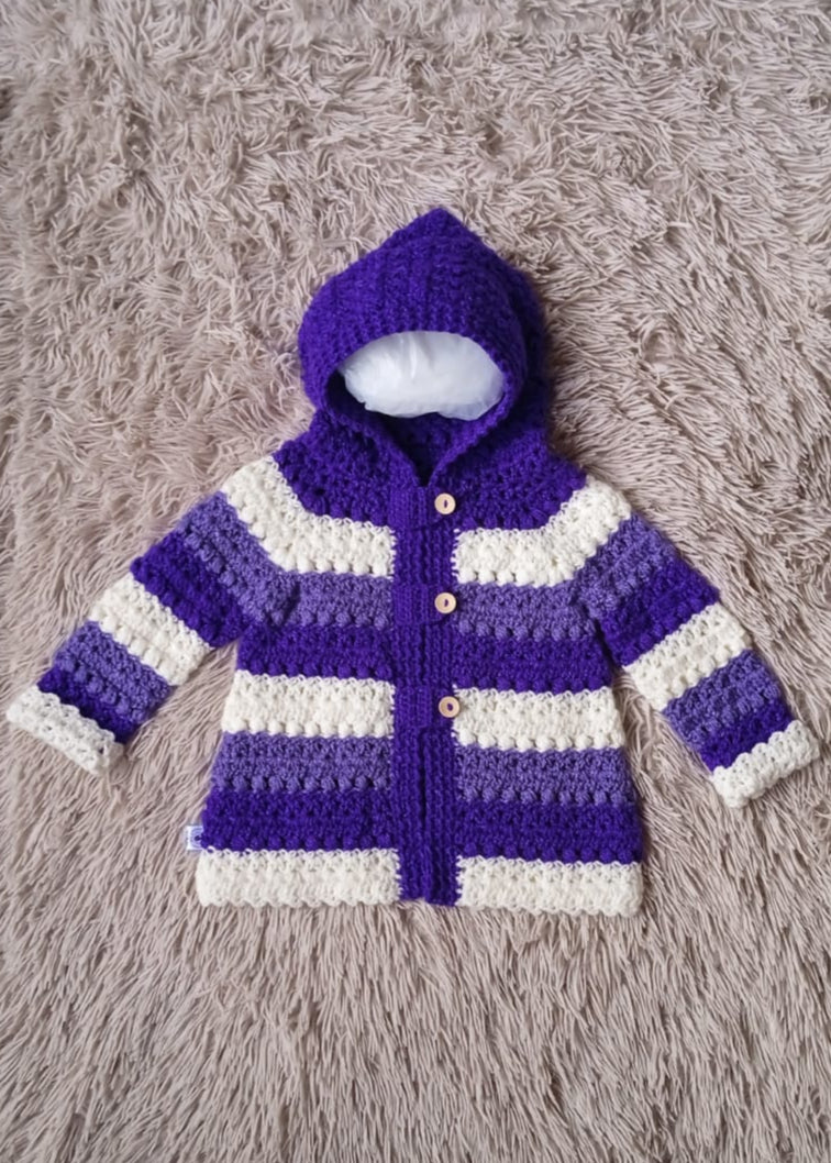 Chalequito niña morado - 2 a 3 años