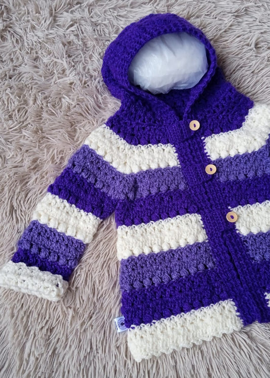 Chalequito niña morado - 2 a 3 años